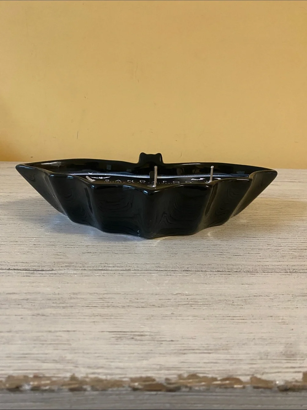 Sand + Fog Haunted Harvest Black Bat-Shaped Candle